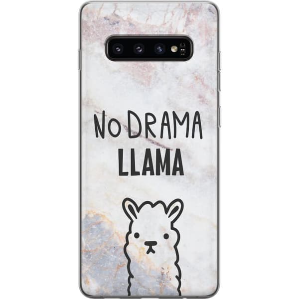 Samsung Galaxy S10 Läpinäkyvä kuori Llama Marmori