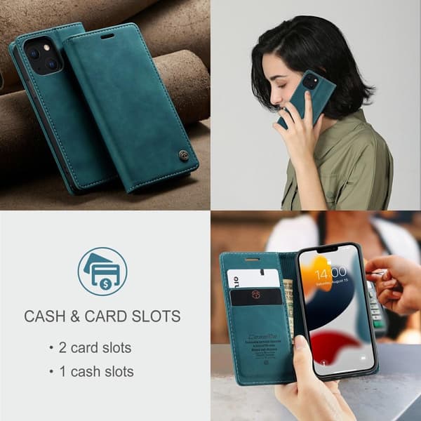 CASEME Lommebok-deksel iPhone 13 - Blå