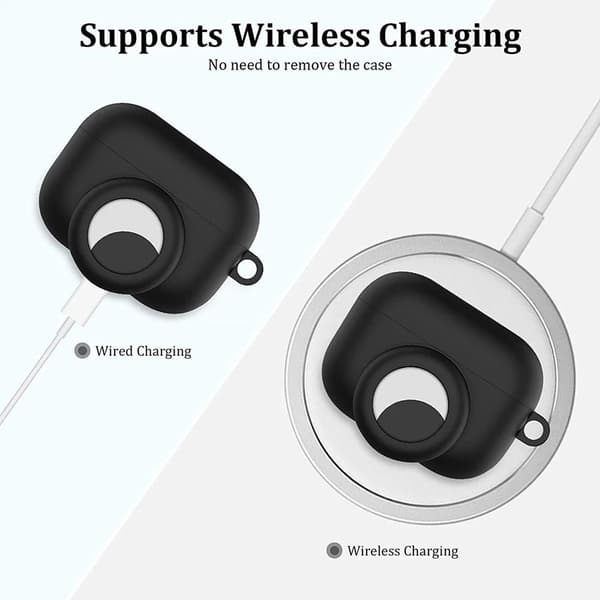 AirPods Pro silikonskall med AirTag-holder Hvit