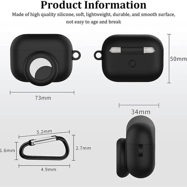AirPods Pro silikonskall med AirTag-holder Hvit