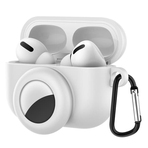 AirPods Pro silikonskall med AirTag-holder Hvit