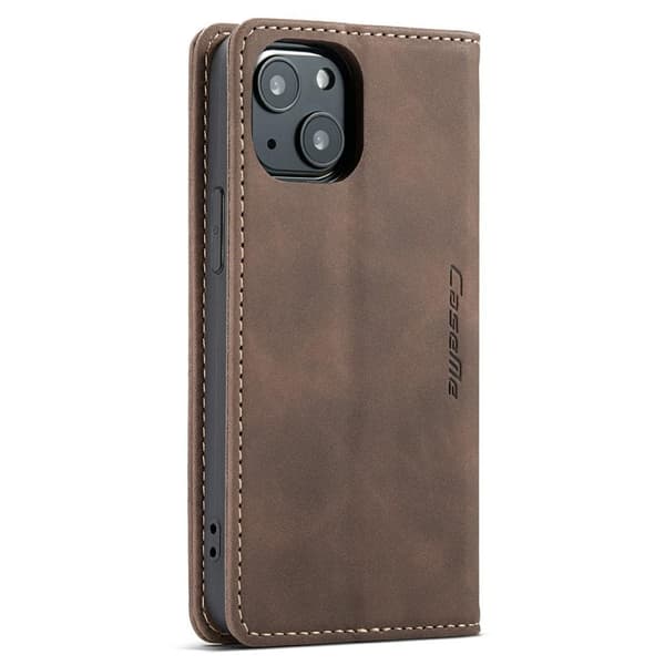 CASEME Retro tegnebog taske til iPhone 13 - Kaffe