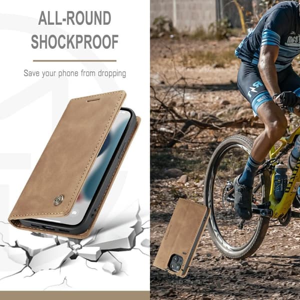 CASEME Plånboksfodral iPhone 13 - Brun