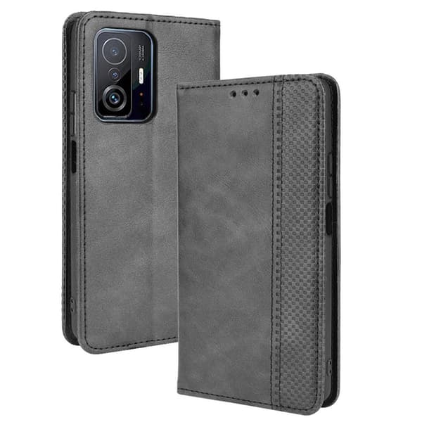Wallet Stand Flip Phone Case til Xiaomi 11T Pro/Xiaomi 11T - Sort