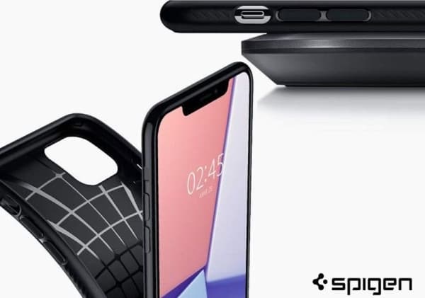 Spigen Liquid Air, Omslag, Apple, iPhone 11 Pro, Svart