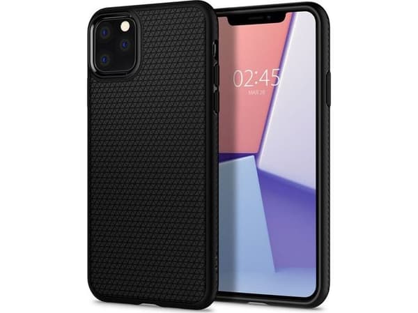 Spigen Liquid Air, Omslag, Apple, iPhone 11 Pro, Svart