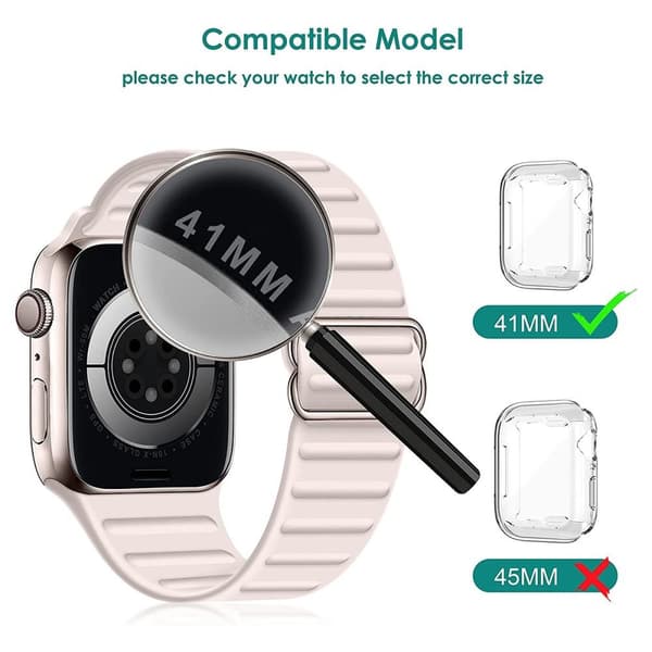 Skyddande Transparant Skal TPU för Apple Watch Series 7 41mm