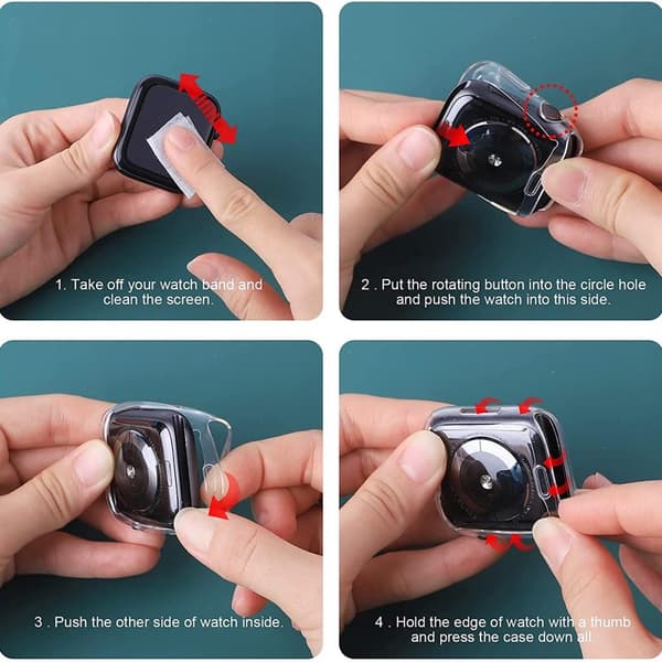 Skyddande Transparant Skal TPU för Apple Watch Series 7 41mm