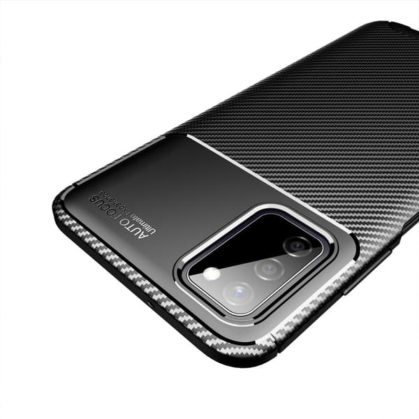 Carbon Fiber Texture TPU Casing Samsung Galaxy A03s - Black