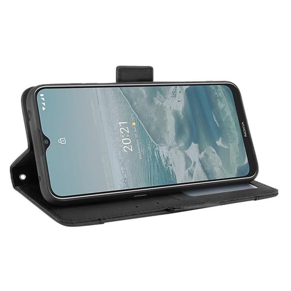Wallet Stand Flip-telefonetui til Nokia G10/Nokia G20 - Sort