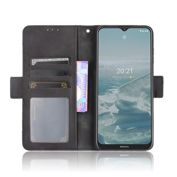Wallet Stand Flip-telefonetui til Nokia G10/Nokia G20 - Sort