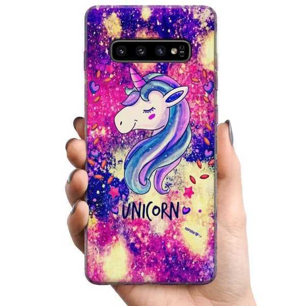 Samsung Galaxy S10 TPU Mobilskal Unicorn Enhörning
