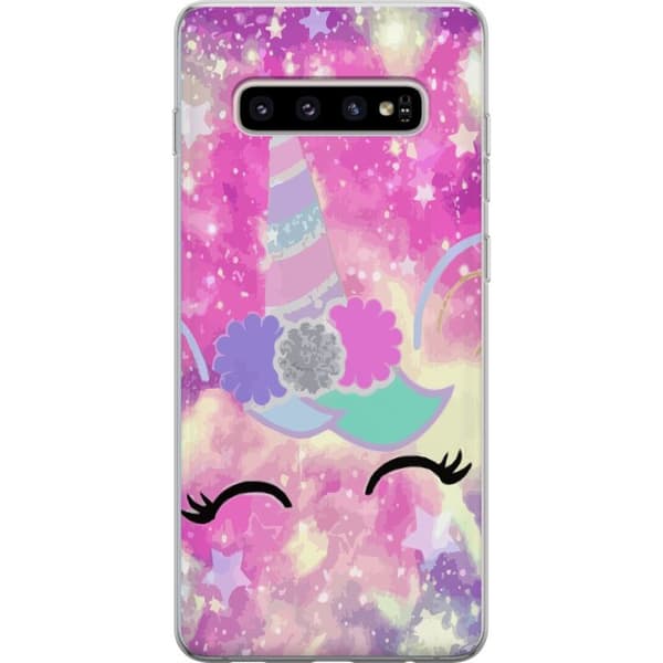 Samsung Galaxy S10+ Genomskinligt Skal Unicorn Enhörning