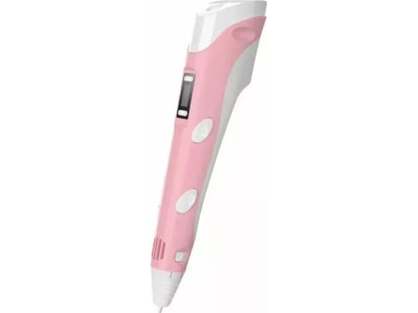 Riff Fantasy 3D Pen Printing Pen med LCD-skjerm for barn med 1,75 mm ABS/PLA varmeledning, vekselstrømsdrevet, rosa (RF-3DPEN2-ROSE)