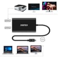 Miniatyrbild 2 av 5: Choetech Kontaktadapter USB-C 2x DisplayPort 4K 60Hz - Svart