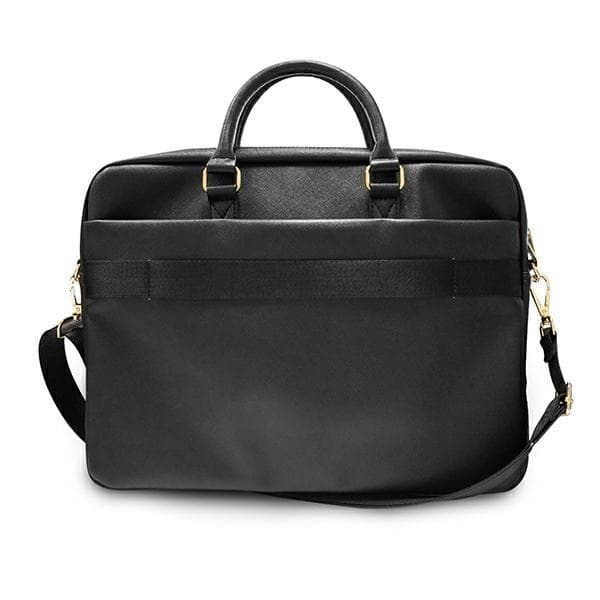 Guess Saffiano Script Väska Notebook 16'' - Svart
