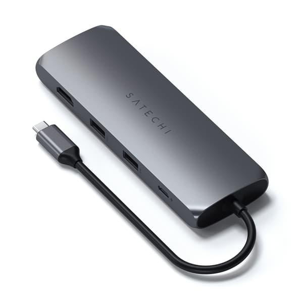 Satechi USB-C Hybrid Med Built-in SSD Storage - Rymdgrå