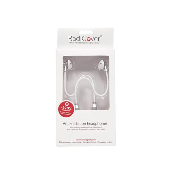 RADICOVER Strålningsskydd Hörlurar Trådad In-Ear MIC Volume control - Vit