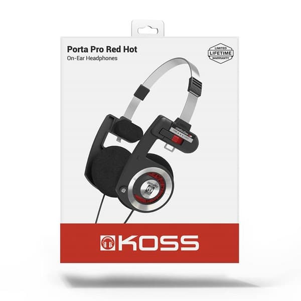 KOSS Hörlurar PortaPro 2.0 - Röd Hot