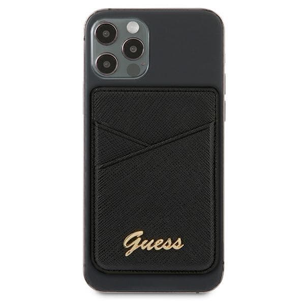 Guess Saffiano Magsafe Korthållare - Svart