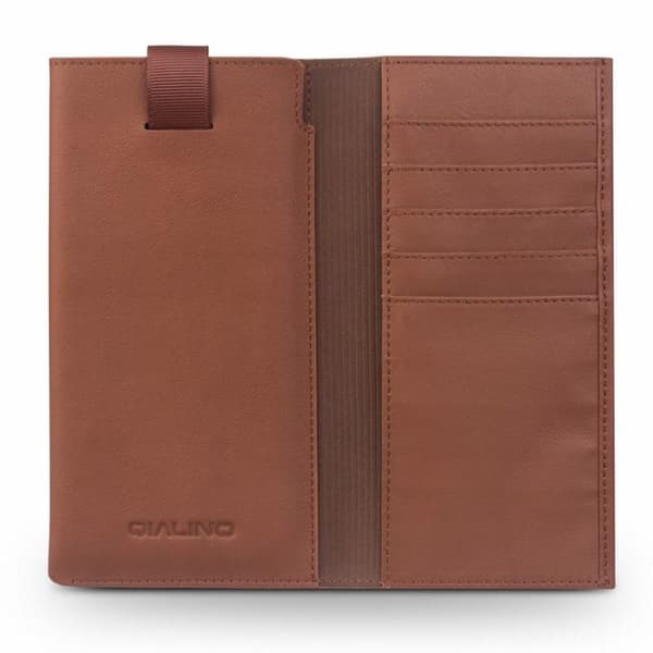 Universal Pouch Wallet i äkta läder - Brun (M)