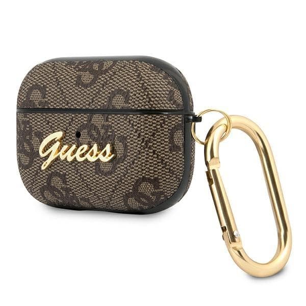 Guess Script Metall Collection Skal AirPods Pro - Brun