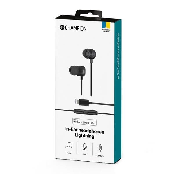 Champion In-Ear Hörlurar Lightning - Svart
