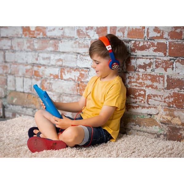 SUPER MARIO Hörlurar Junior On-Ear 85dB Mario - Blå / Röd