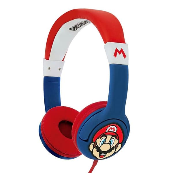 SUPER MARIO Hörlurar Junior On-Ear 85dB Mario - Blå / Röd