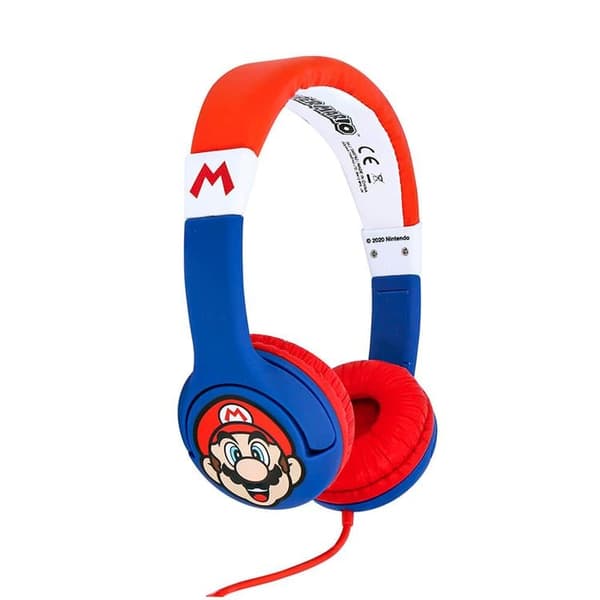 SUPER MARIO Hörlurar Junior On-Ear 85dB Mario - Blå / Röd