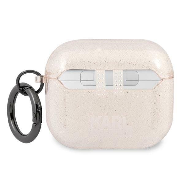 Karl Lagerfeld Skal Glitter Karl`s Head Airpods 3 - Guld