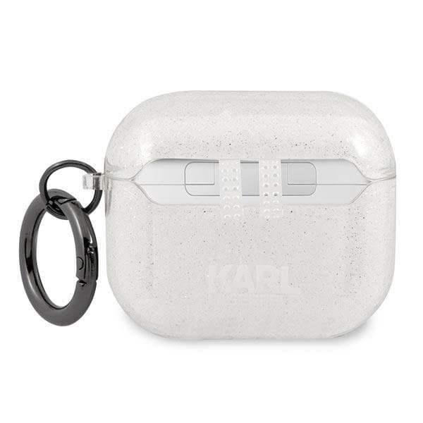 Karl Lagerfeld Skal Glitter Karl`s Head Airpods 3 - Silver