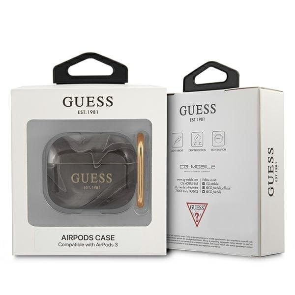 Guess Skal Marble Collection Airpods 3 - Svart