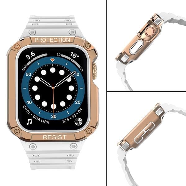 Armband kompatibelt med Apple Watch 7/6/5/4/3/2/SE (42/44/45mm) Vit