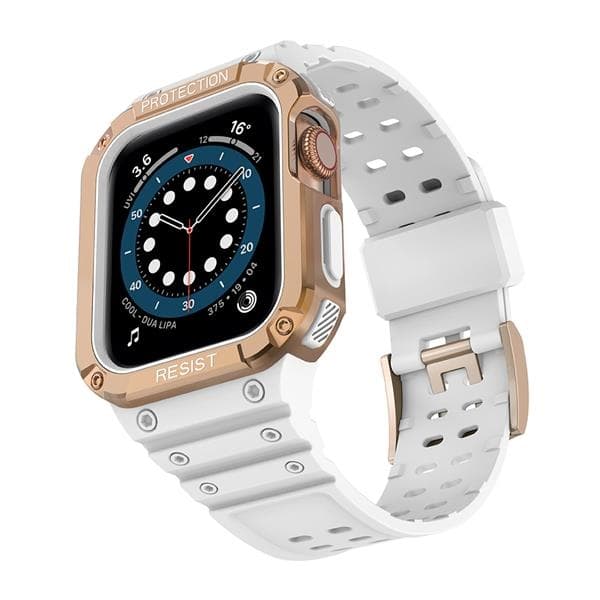 Armband kompatibelt med Apple Watch 7/6/5/4/3/2/SE (42/44/45mm) Vit