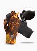 Miniatyrbild 6 av 7: Antislip Suede Touchvantar / Handskar - Medium - Svart