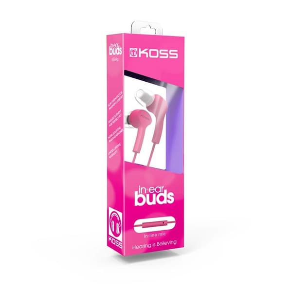 KOSS Hörlurar KEB9i In Ear Mic - Rosa