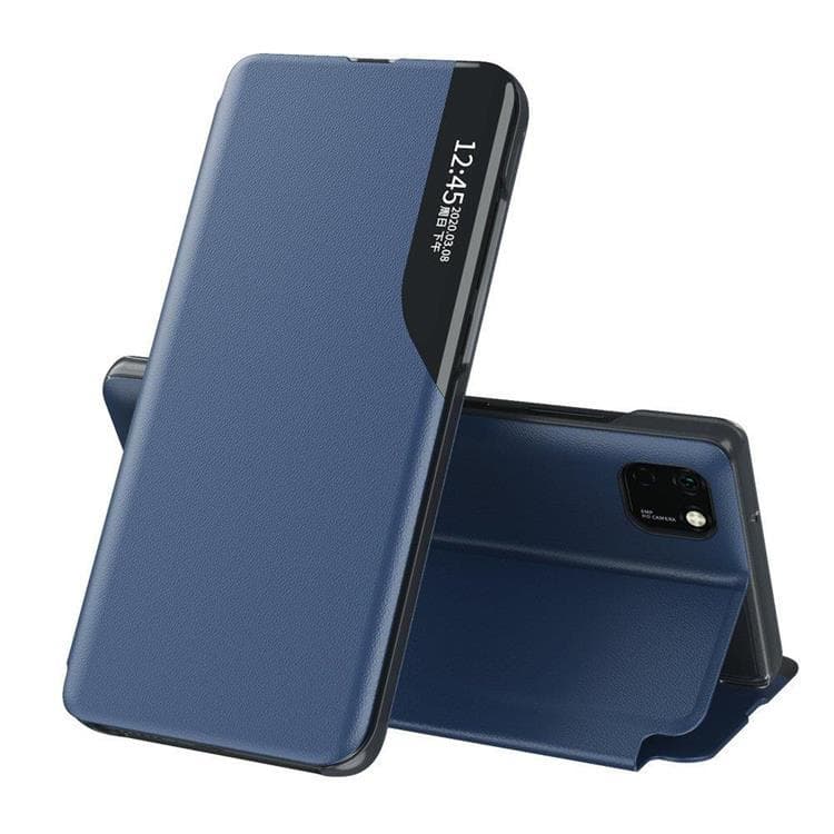 Eco Leather View Fodral Huawei Y6p / Honor 9A - Blå
