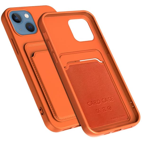 iPhone 13 Mini Skal med Kortfack - Rosa