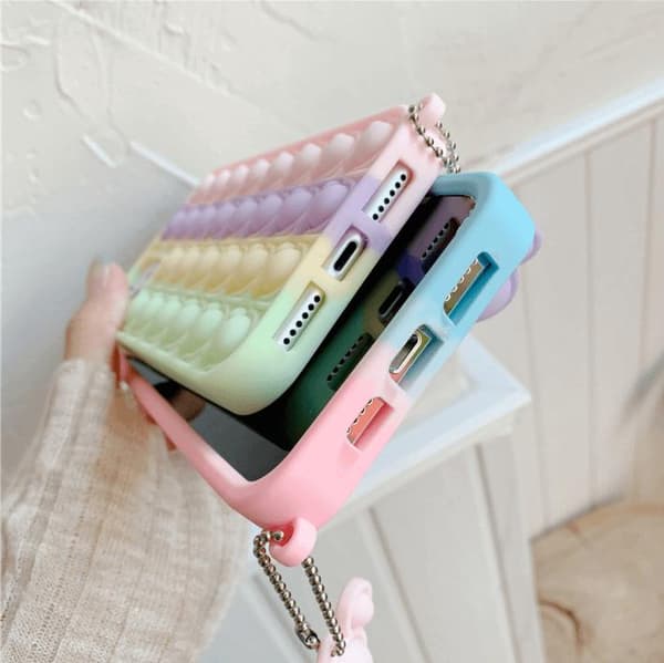 Panda Pop it Fidget Multicolor Skal till iPhone 13 Pro - Lila
