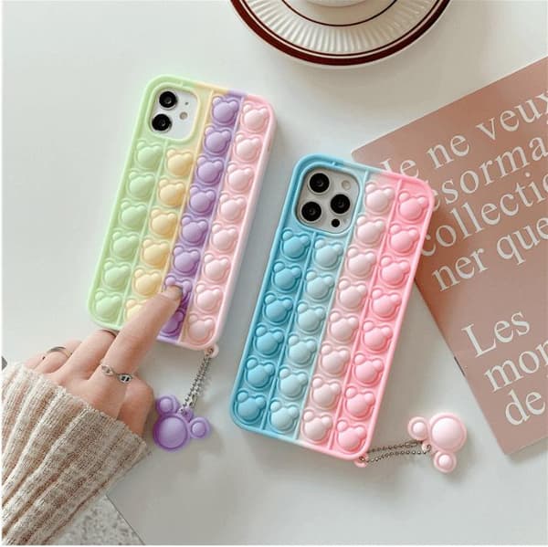 Panda Pop it Fidget Multicolor Skal till iPhone 13 Pro - Lila