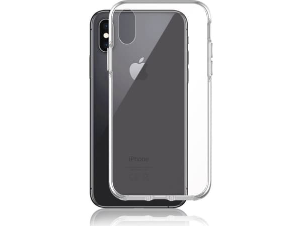 Panzer Premium - Baksidedeksel for mobiltelefon - herdet glass (9H), termoplast-polyuretan (TPU) - blank - for Apple iPhone XS Max
