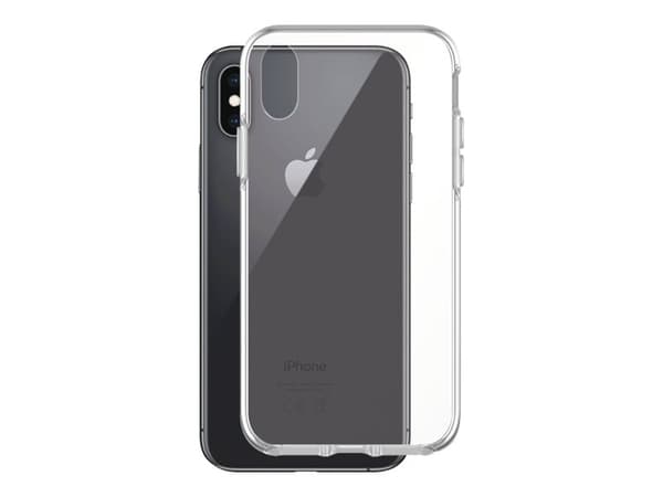 Panzer Premium - Baksidedeksel for mobiltelefon - herdet glass (9H), termoplast-polyuretan (TPU) - blank - for Apple iPhone XS Max