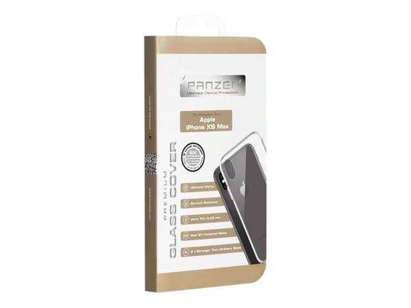 Panzer Premium - Baksidedeksel for mobiltelefon - herdet glass (9H), termoplast-polyuretan (TPU) - blank - for Apple iPhone XS Max
