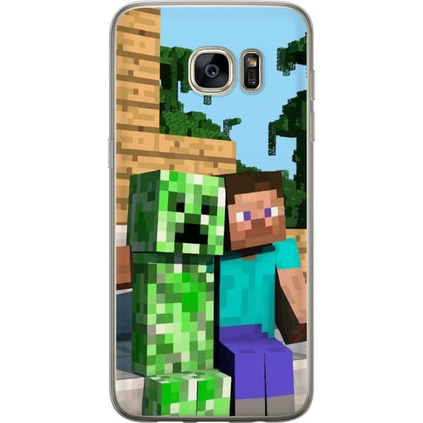 Samsung Galaxy S7 edge Genomskinligt Skal MineCraft