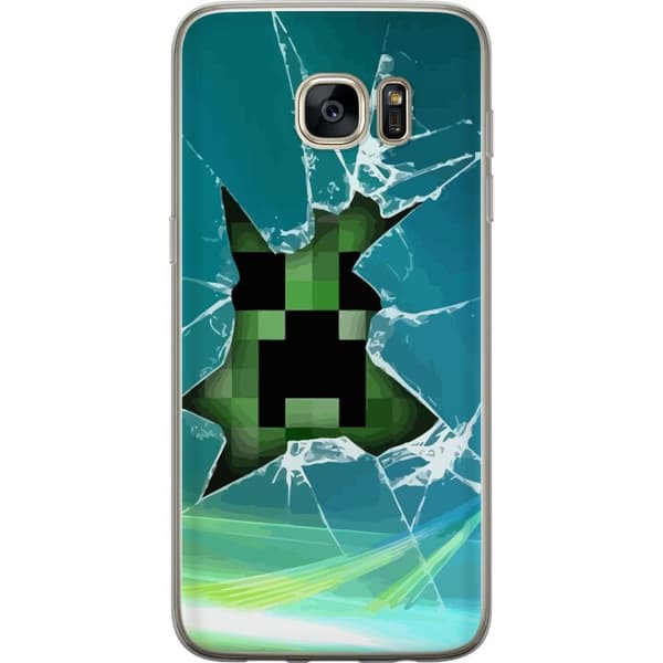 Samsung Galaxy S7 edge Genomskinligt Skal MineCraft