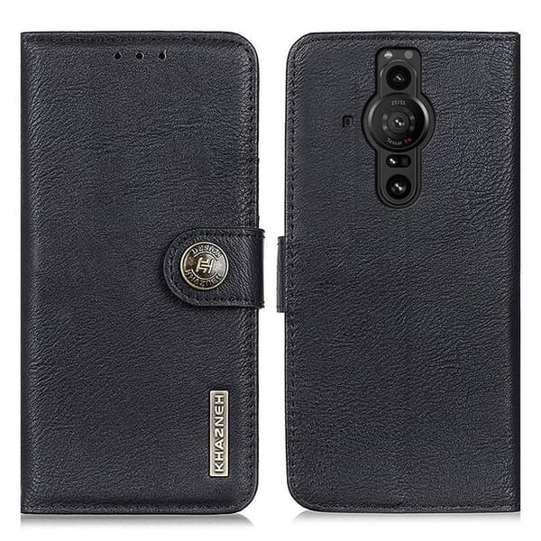 KHAZNEH Wallet Stand Case for Sony Xperia Pro-1 - Black