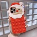 Miniatyrbild 6 av 6: iPhone 12 Pro Max Mobilskal Silikon Santa Claus Pop It - Röd