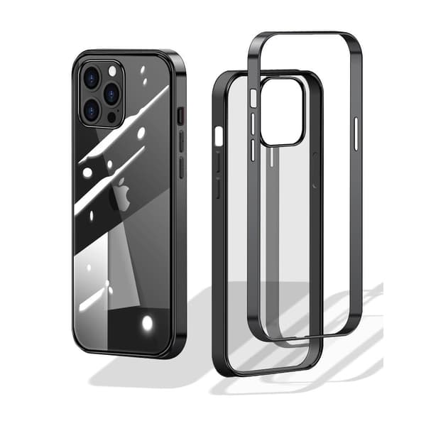 Phonet iPhone 13 Pro Mobilskal Transparent - Svart Ram
