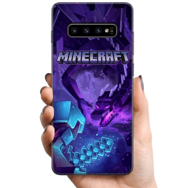 Samsung Galaxy S10+ TPU Matkapuhelimen kuori Minecraft
